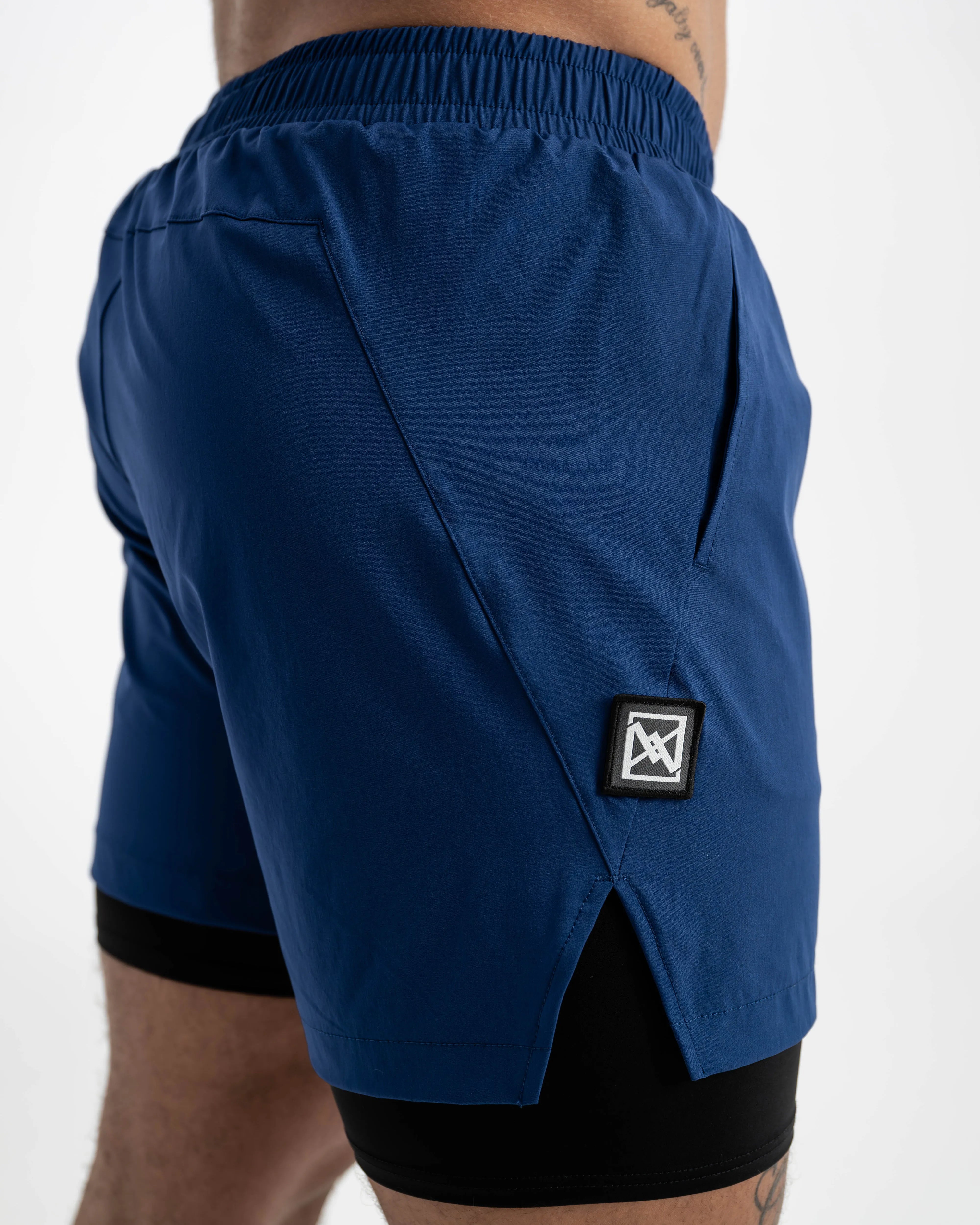 Performance Shorts - Navy Peony - AEON